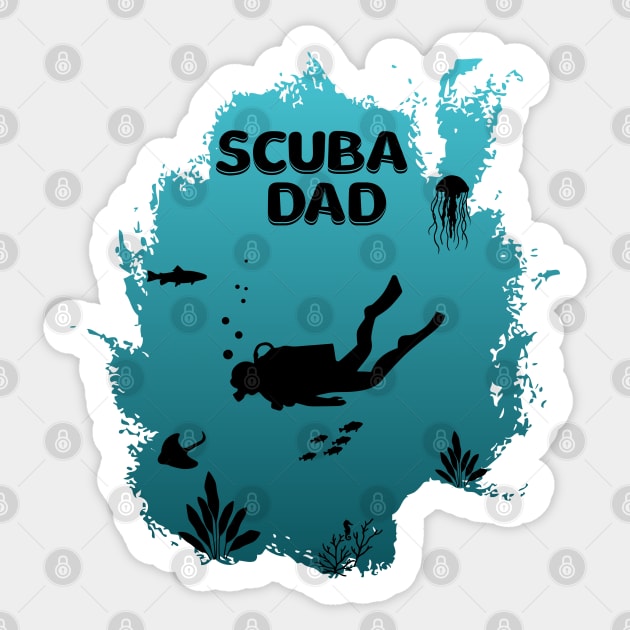 Scuba Dad Sticker by HolidayBug